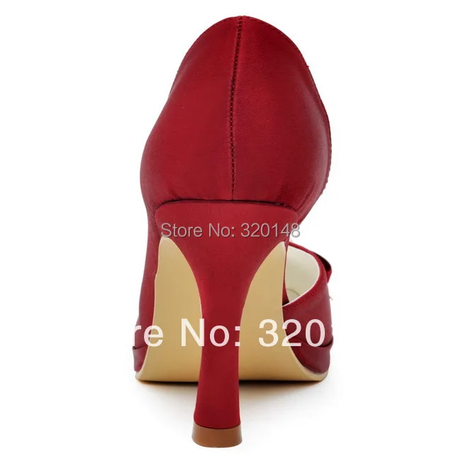 Новинка Модные дизайнерские туфли лодочки Цвет Бордовый Круглый носок Платформа