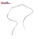 Женские длинные висячие сережки Beadsnice, сережки с 925 пробы серебряной цепочкой и кисточками, ID37542