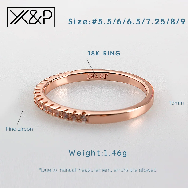 X& P, фирменная обувь, свадебная обувь, розовый цвета: золотистый, серебристый стекируемые Цирконий серьги-кольца для Для женщин Обручение модные, красивые, с кристаллами кольцо ювелирные изделия