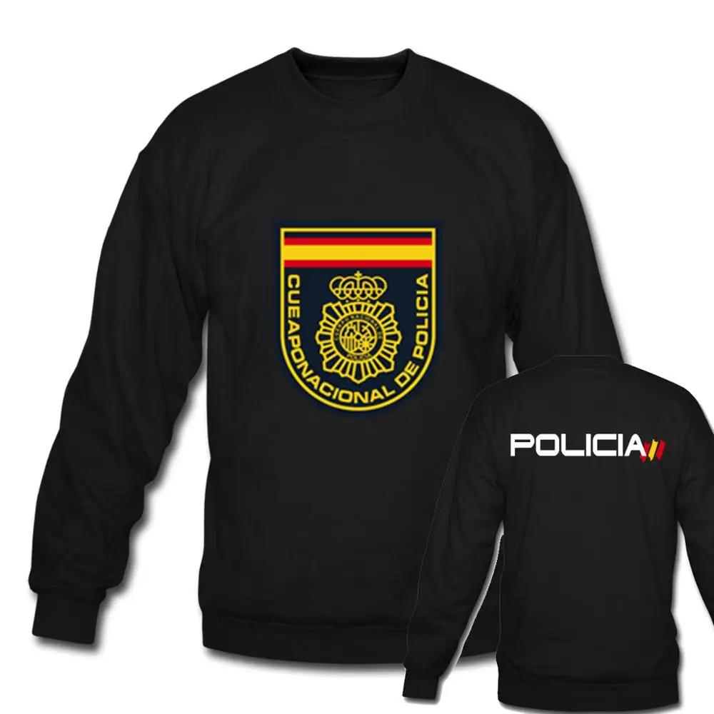 Men Black 2 Мужская толстовка Espana Policia испанская национальная полиция Espana Policia CNP UIP УПО анти бунт SWAT GEO идет спецназ пуловеры - Цвет: Men Black 2