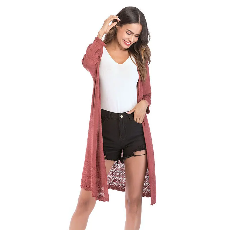 Casual Long Cardigan Women Clothes 2018 Autumn Lady Sleeve Knitted Sweater Top Femme Ponchos Y Capas Mujer Casaco Feminino |
