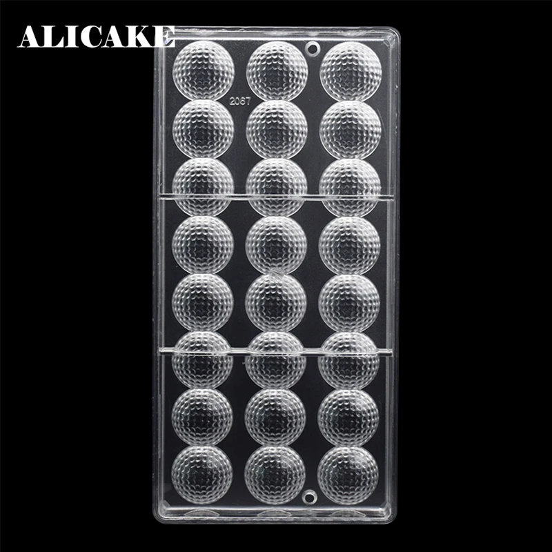 3D Golf Molds of Chocolate Bakeware Dessert Baking Form Plastic for Baker Party Pastry Cake Tools Polycarbonate Mould | Дом и сад