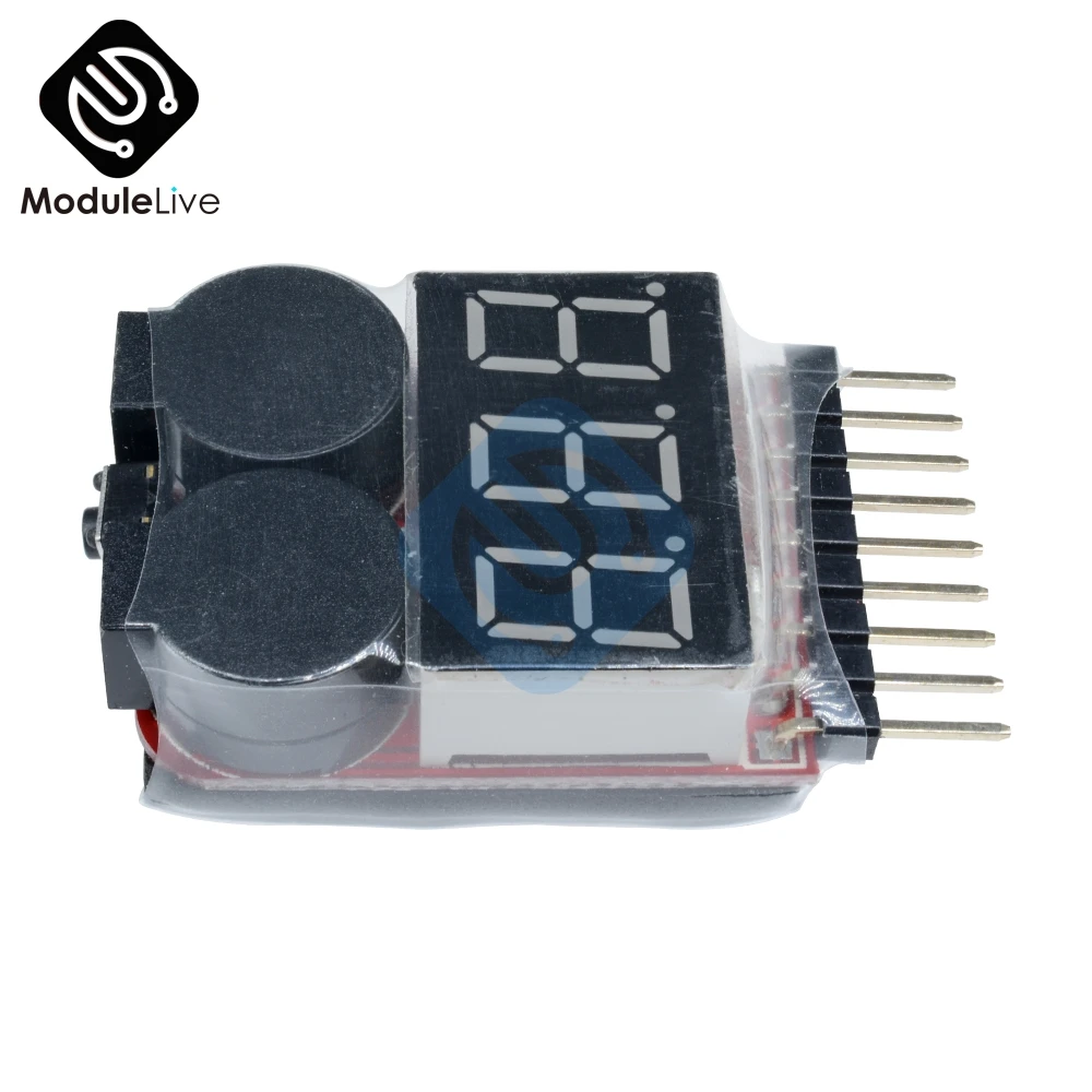 1-8S тестер низкого напряжения батареи звуковой сигнал 1-8S Lipo/li-ion/Fe напряжение батареи 2в1 Тестер для RC кольцо BB