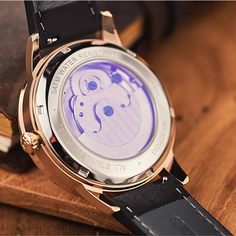 Мужские полностью автоматические механические часы Bestdon Tourbillon роскошные модные