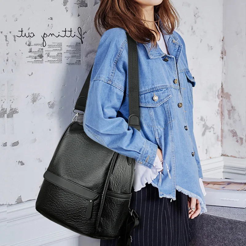 Водонепроницаемый Противоугонный рюкзак из мягкой кожи сумка через плечо Для