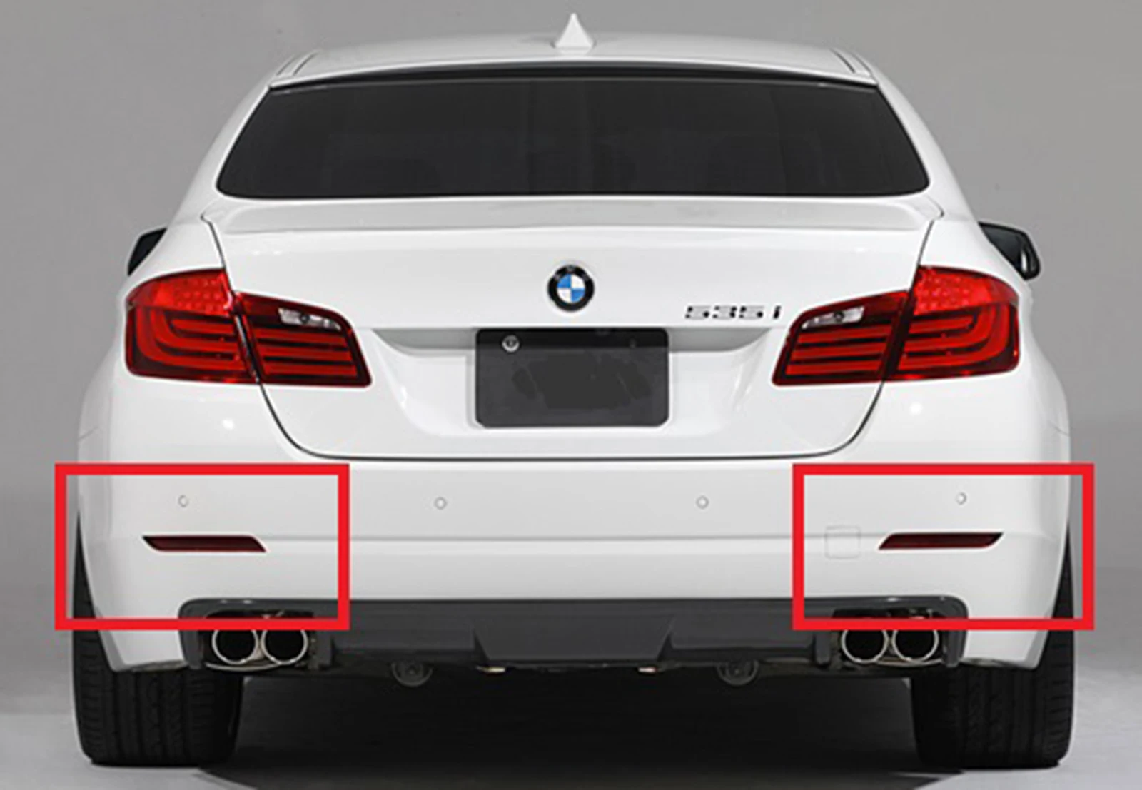 ANGRONG 2X задний светодиодный бампер отражатель стоп светильник черный для BMW 5 серии
