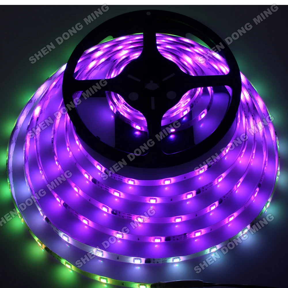 5 м WS2811 Светодиодная лента цифровая суперяркая Водонепроницаемая IP65 5050 RGB 30led 10IC