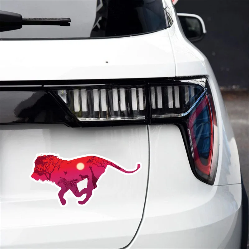 YJZT 15.2*7.5CM Artisitic Realistic Lion Blood Sun Animal Car Sticker Kingly One Love PVC Decals C1-3159 | Автомобили и мотоциклы