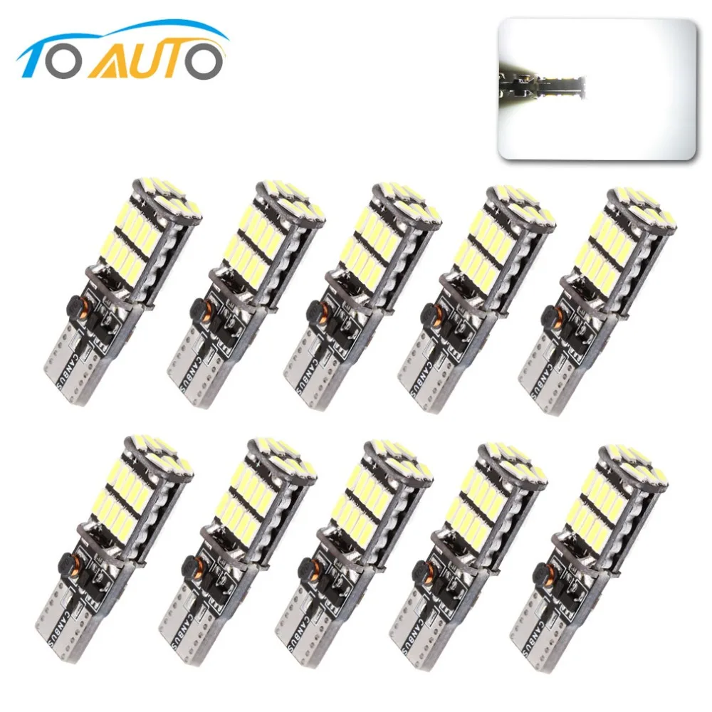 10x t10 w5w светодиодный canbus 194 501 интерьер автомобиля свет 26SMD 4014 чип Белый Подсветка приборной панели лампы 5w5 никаких ошибок выявлено не было 12 V Авто Лампа 6000 K