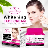 aichun collagen milk whitening face cream skin brightening moisturizing hydrating remover freckle spots anti aging