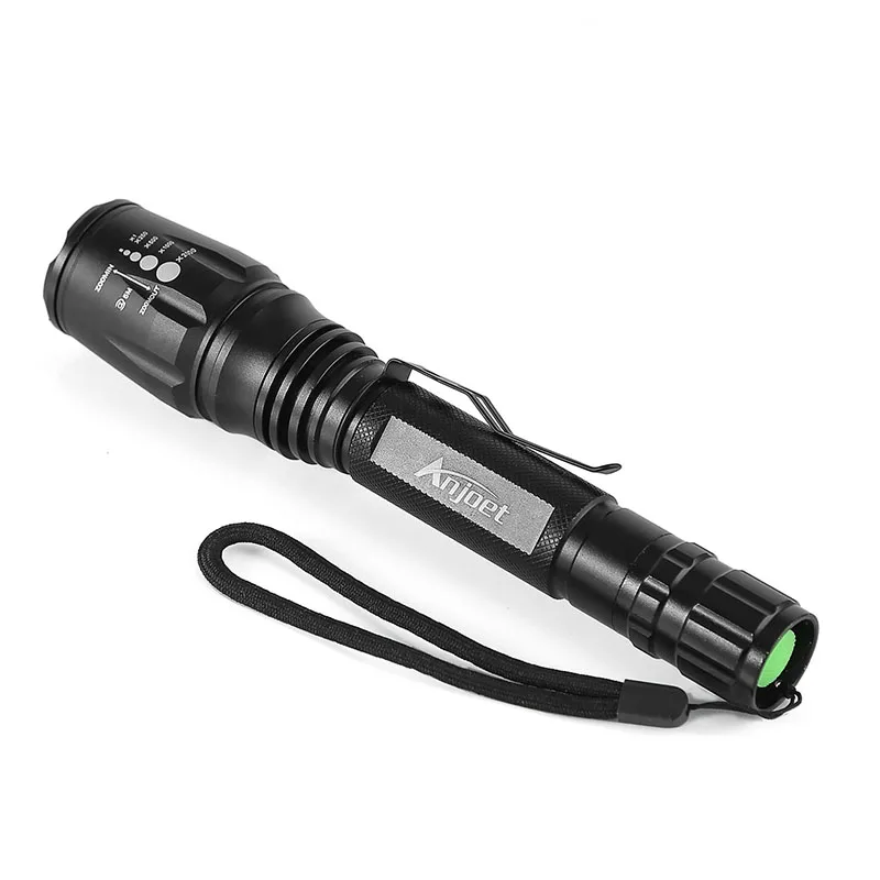 Охотничий фонарь Anjoet с фокусировкой 18650 лм|torch xml t6|flashlight focust6 led zoomable |