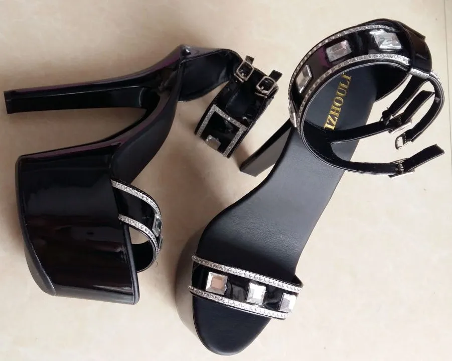 Шикарные экзотические модные босоножки 7–дюймовая платформа высокий каблук 17 см