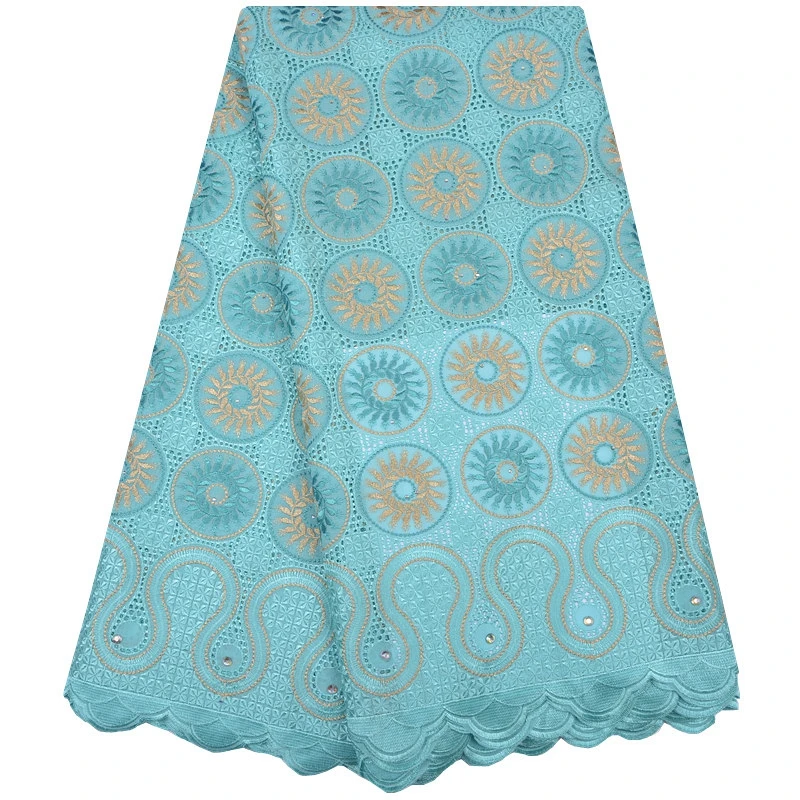 

African Lace Fabric 2018 High Quality Lace CyanNigerian Tissu Africain Guipure Embroidery French Tulle Lace Fabric A1162