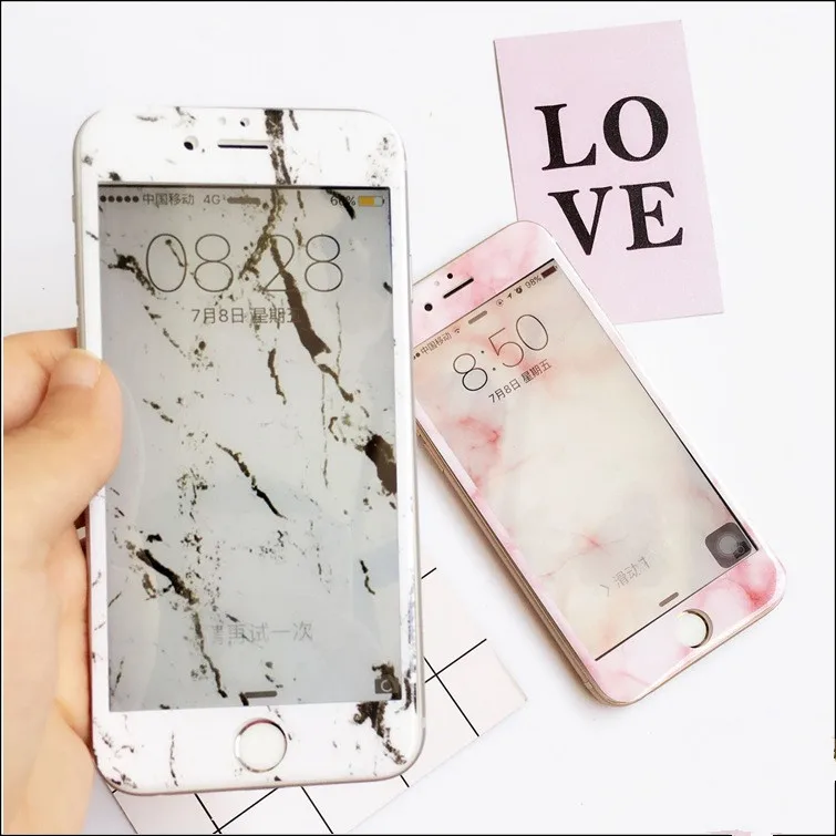 Marble Grain Shatter Proof Tempered Glass Film Front Screen Protector Decal for iphone6/6s Plus Body Protection | Мобильные телефоны