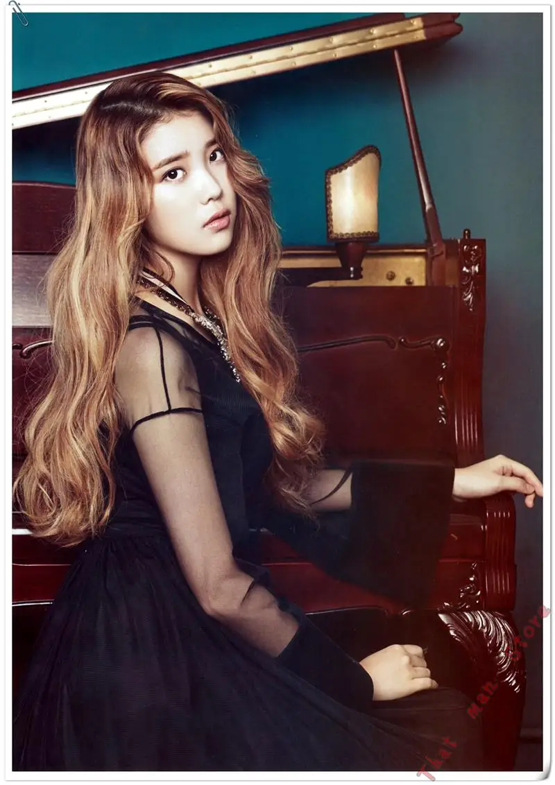 IU Lee Ji Eun Южная Корея красивая модель белая крафт-бумага плакаты декоративный настенный плакат украшение дома 42*30 см