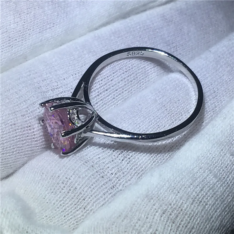 Модное кольцо 100% реальные 925 серебро обручальное кольца для мужчин и женщин 3ct