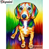 dispaint full squareround drill 5d diy diamond painting color dog embroidery cross stitch 3d home decor a10542