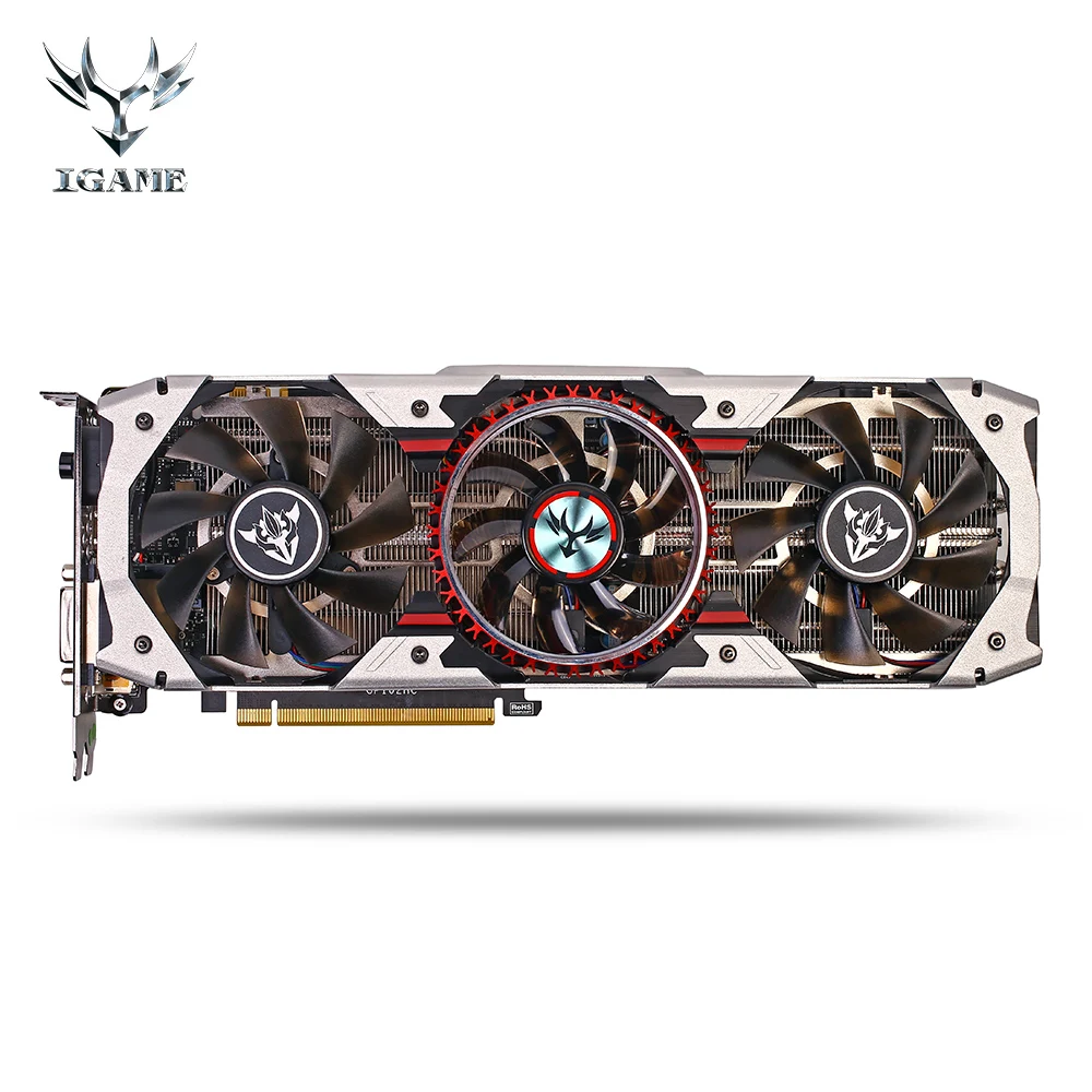 Красочные iGame GTX 1080Ti вулкан AD видео игр Графика карты 1708 мГц 11 г GDDR5X 352bit SLI VR Ready