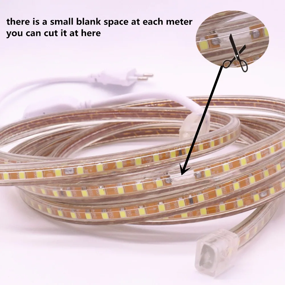 Dimmable 220v 230v 240v Led Strip Light Waterproof 2835 Tape 6500K Cool White 3000K Red Blue Green Yellow Rope 1m 5m 10m 20m | Освещение