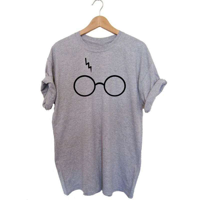 2017 New Womens Lightning Glasses Printed T-shirt Tees Harajuku Tshirt Plus Big Size | Женская одежда