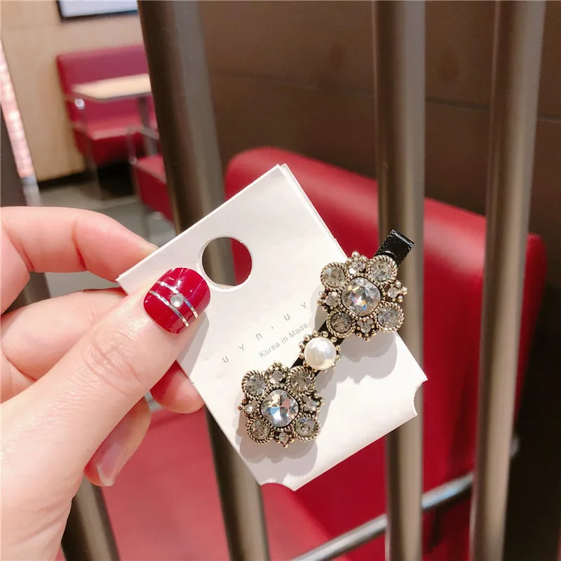 1 шт. Новое поступление корейский модный дизайн стразы жемчужные боковые зажимы