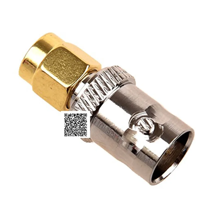 10pcs 2015 Hot New Gold Tone Metal SMA Male to Silver BNC Female Connector Adapter | Мобильные телефоны и аксессуары