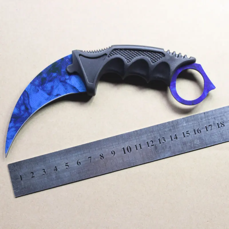 MUKASZ Каменное мытье CS ХОДУ Counter Strike Черный Karambit Нож шеи с Оболочкой Тигр Исчезают