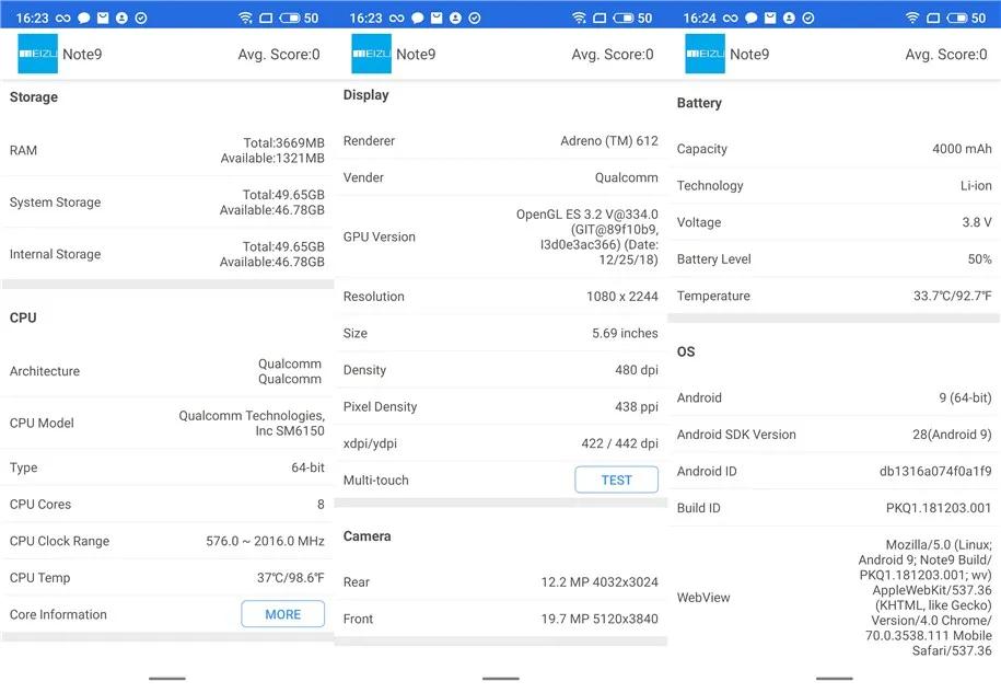 Meizu Note 9, Note9, 4 ГБ, 64 ГБ, 4G, LTE, Snapdragon 675, четыре ядра, 6,2 дюймов, FHD+ экран, МП, задняя камера, отпечаток пальца, сотовый телефон
