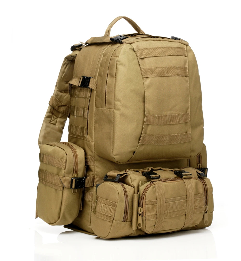 50L Molle тактический рюкзак водонепроницаемый 600D штурмовой наружный туристический спортивный небольшой рюкзак военной расцветки Рюкзаки рюкзаки охотничья сумка