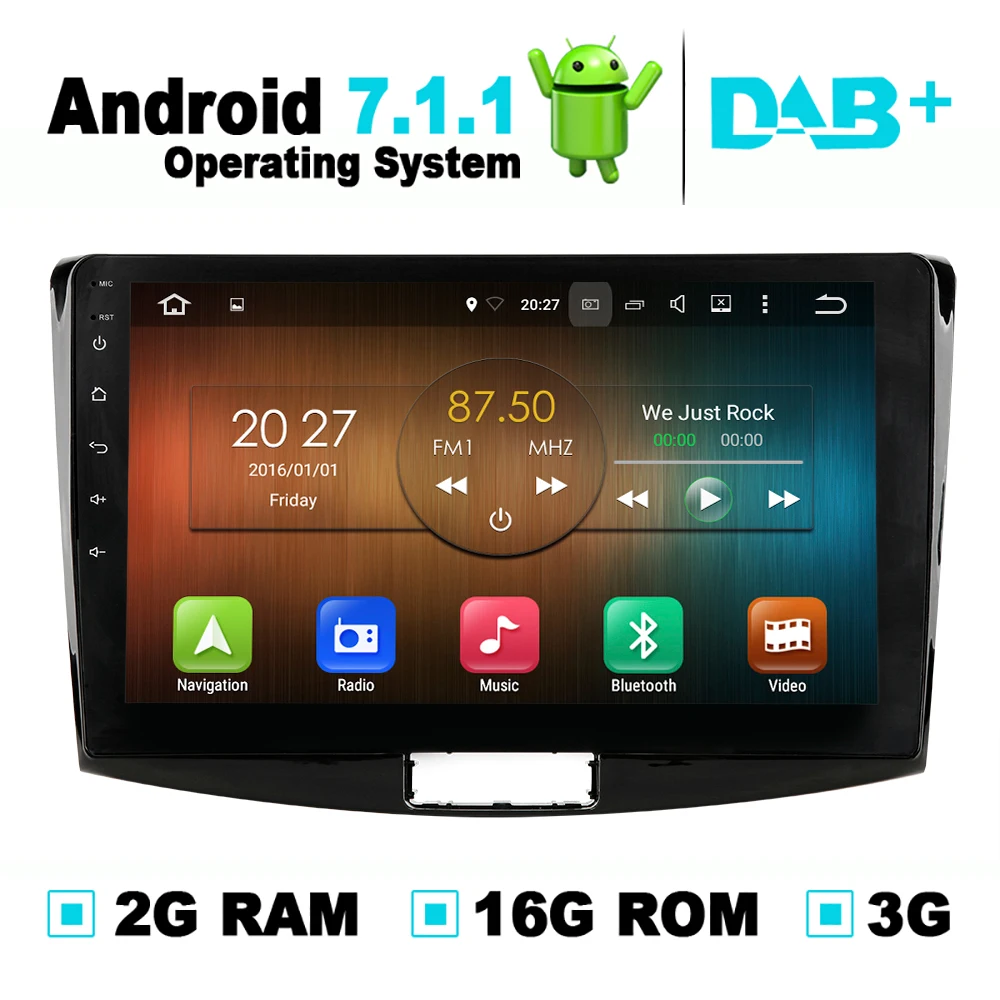 10 1 дюймовый Android 7 автомобильный стерео медиа GPS навигация радиоплеер для Volkswagen VW