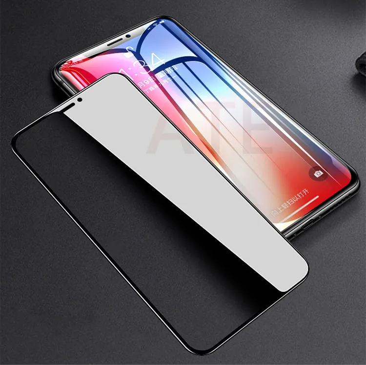 ATE 9H полное закаленное стекло для iPhone X XS MAX XR 6 6S 7 8 Plus антишпионские блики подзорная защита экрана высокое разрешение