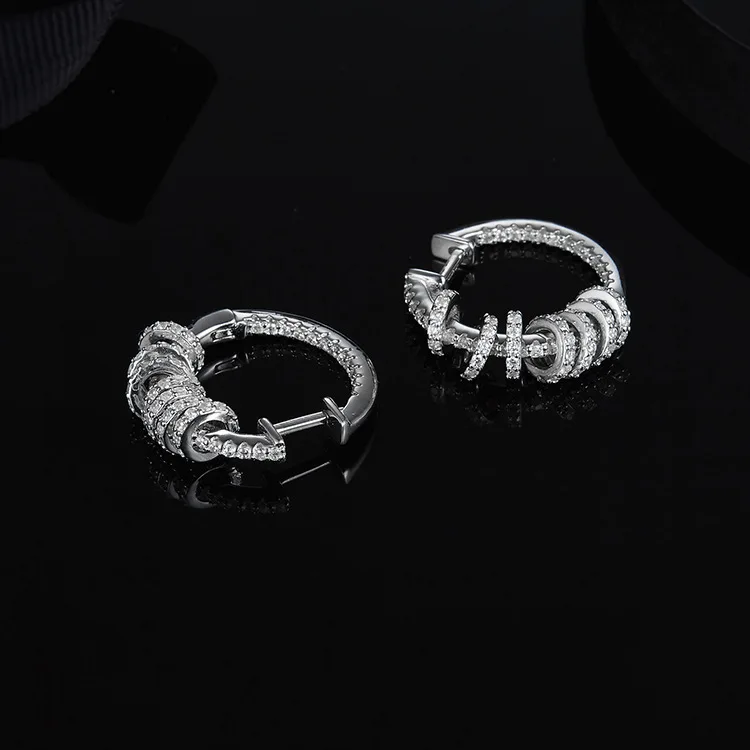 Серьги-подвески женские из серебра 925 пробы с кольцом | Украшения и аксессуары