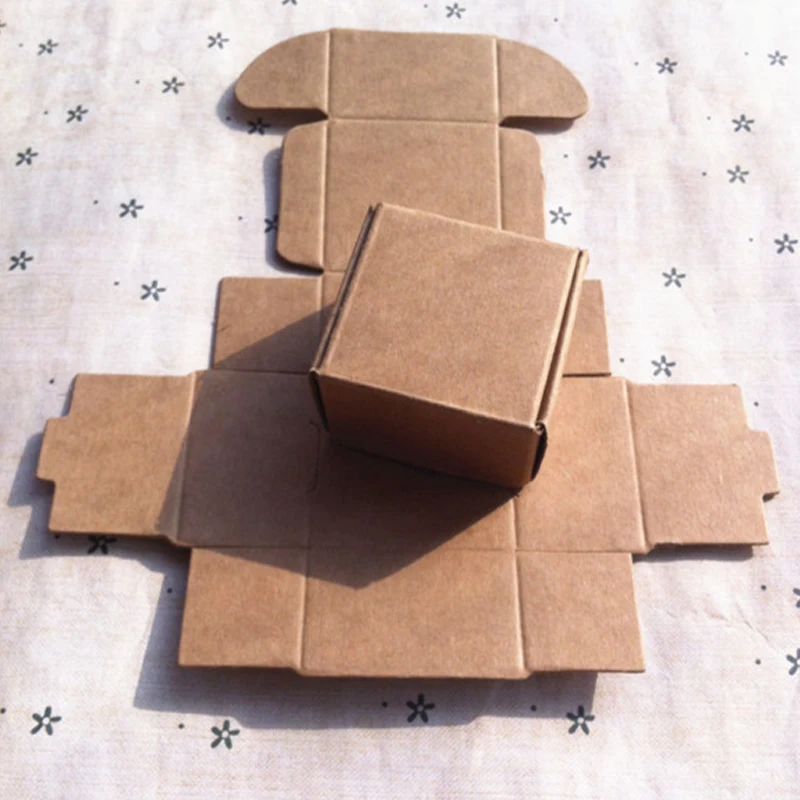 30 шт. Подарочная коробка из крафт бумаги 4x4x2 5 см|gift box packaging|box packagingfor jewelry |