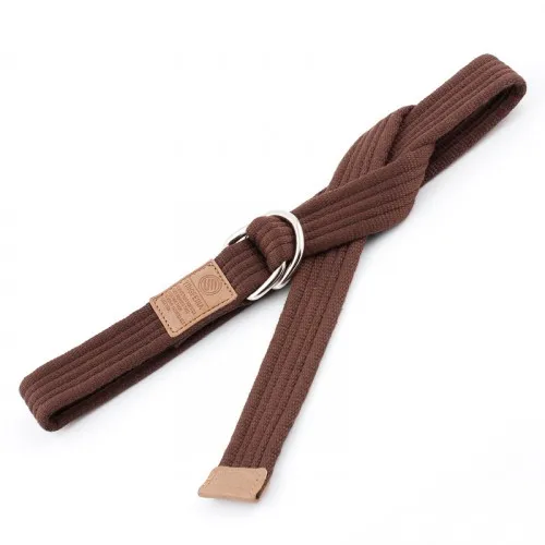 coffee Мужской ремень унисекс из парусины, повседневный модный ремень с двойным кольцом и пряжкой, Женский тканевый ремень 120 см - Цвет: coffee
