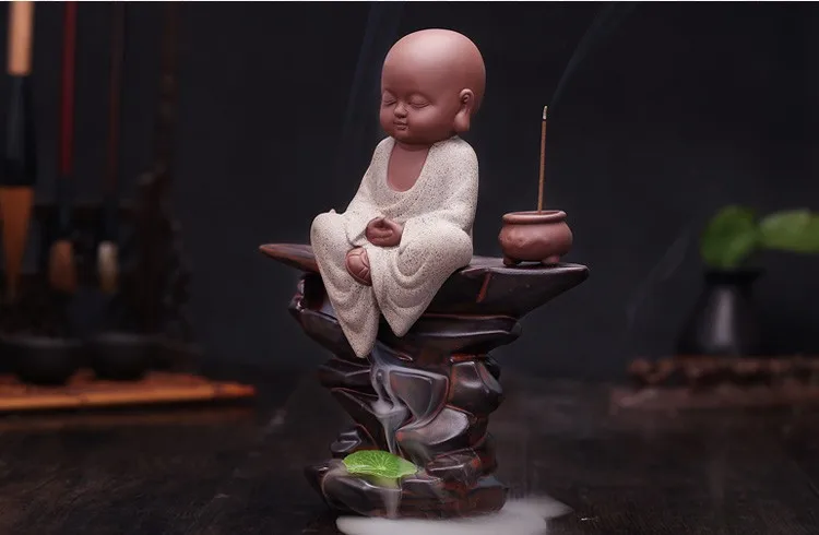 PINNY Высокое качество большой Bouddha керамическая курильница ручной работы обратного потока и держатель для ароматических палочек украшение дома курильница