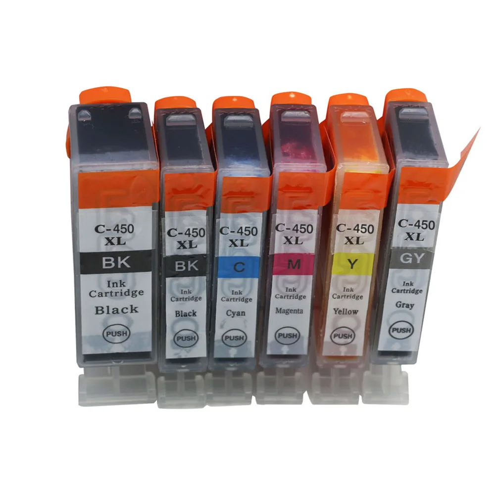 6 цветов PGI-450 CLI-451 450 чернильный картридж для принтера canon PIXMA IP7240 MG5440 MG5540 MG6440 MG6640