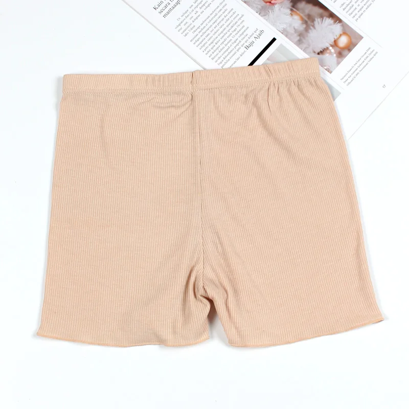 WP210 beige Женские мягкие хлопковые бесшовные безопасные Короткие штаны летние шорты под юбку розовые черные XL/XXL - Цвет: WP210 beige