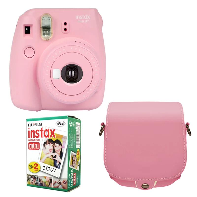 Fujifilm Instax Mini 8 Plus камера клубника + Fuji Instant 20 пленка белый край фото простое