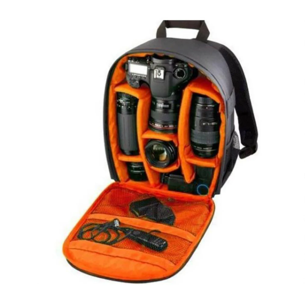 orange Camera Bag Многофункциональная камера рюкзак видео цифровая сумка Водонепроницаемый Открытый камера фото сумка чехол для Canon/DSLR/для Nikon - Цвет: orange Camera Bag