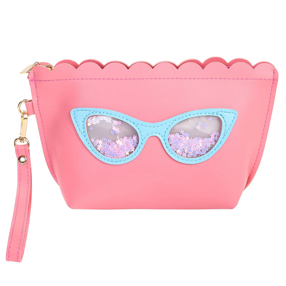 Косметичка женская с разноцветным рисунком милый Дорожный Чехол для