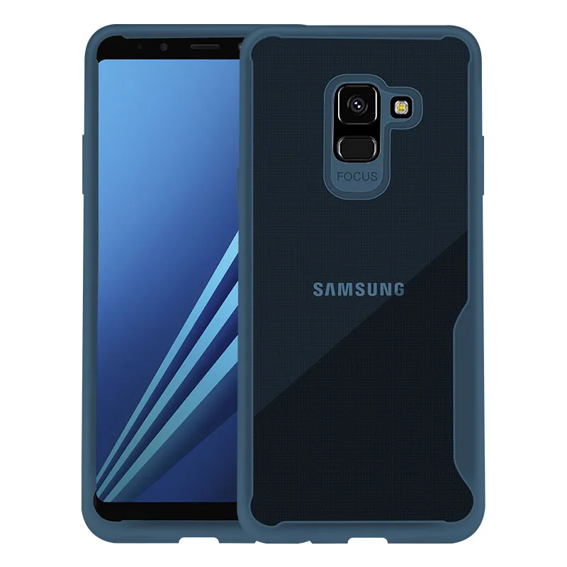 maEU for Samsung Galaxy A8 Plus 2018 Case Cover Simple Soft TPU Textured Slim Thin Phone Shockproof Sports Transparent |