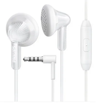 White Оригинальные Наушники Philips She3015 Проводная гарнитура поддержка микрофонный провод управления с 3,5 мм гарнитура для xiaomi смартфон Huawei - Цвет: White