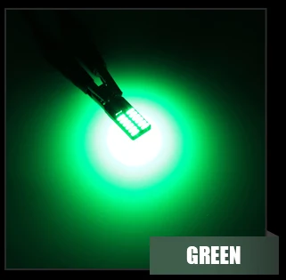 EURS 100 шт. T10 4014 24smd светодиодный светильник лампы автомобилей CANBUS Нет Ошибка 12V супер яркий просвет лампа белый, красный, синий, фиолетовый, orange - Испускаемый цвет: Зеленый