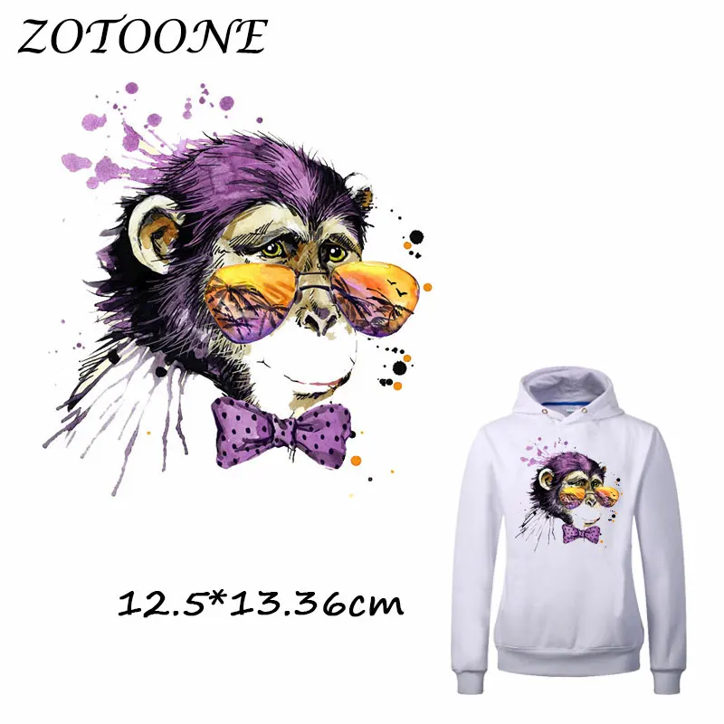 Нашивки ZOTOONE для одежды очков обезьяны теплопередача аксессуары сделай сам