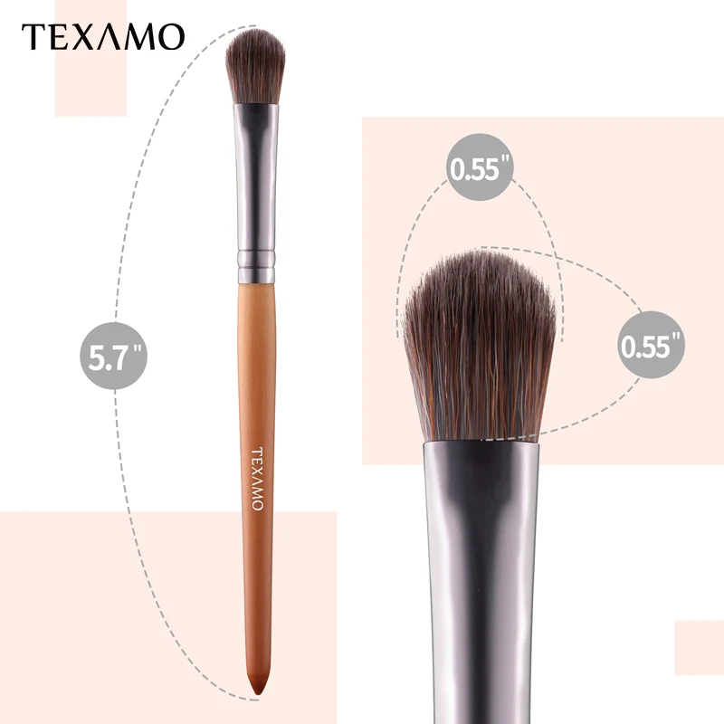 Texamo M4 макияж кисти инструмент женские тени для век щётка с деревянной ручкой