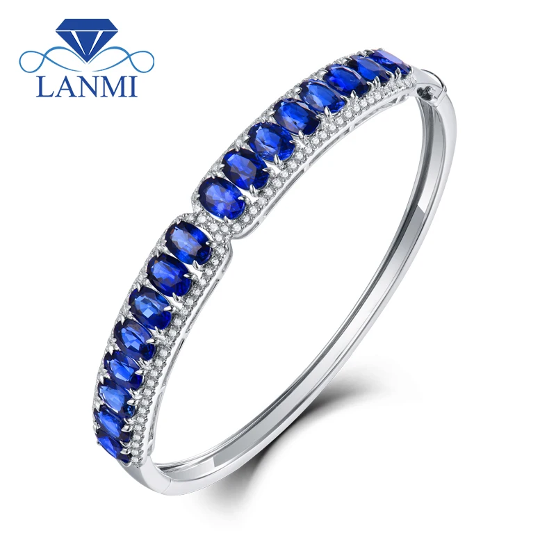 Ювелирные изделия LANMI Real 18Kt Au750 из белого золота с натуральными синими