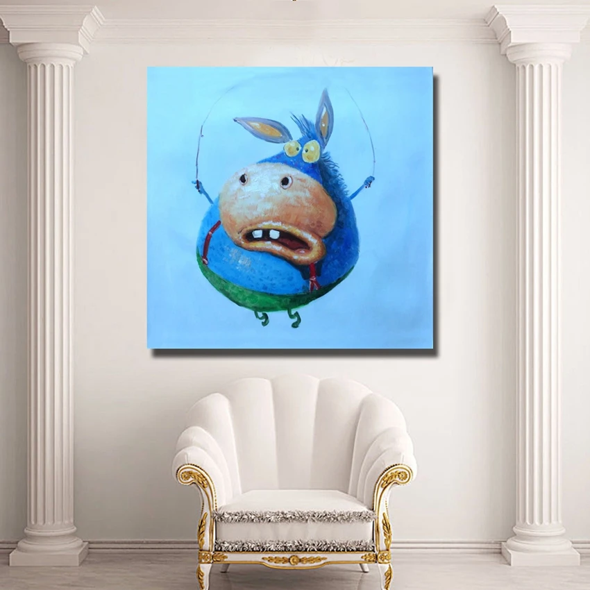 Современная абстрактная картина маслом животные искусство картины набор