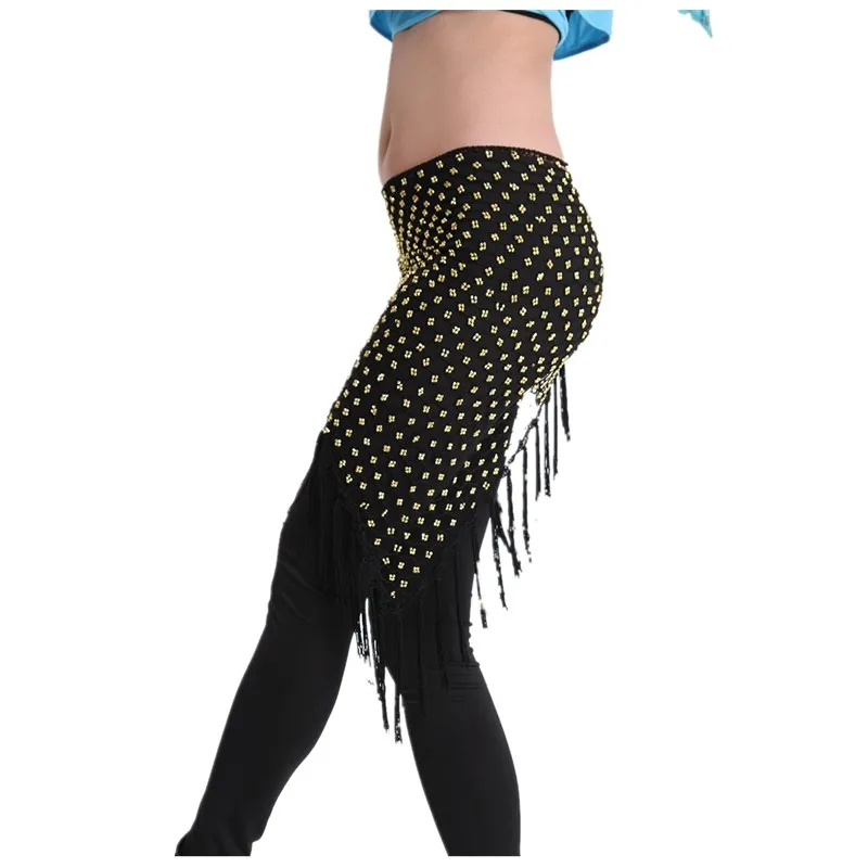 Женский набедренный платок для танца живота пояс ручной работы с блестками и