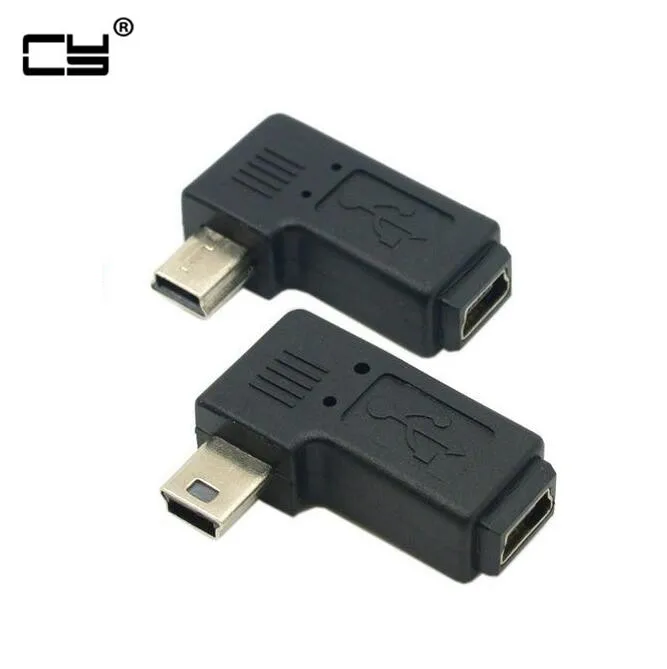 

Мини-адаптер USB «мама» на 5 штырьков «папа», прямоугольный адаптер 90 градусов, конвертер под левый угол, мини-usb «папа» на usb «мама» для MP3