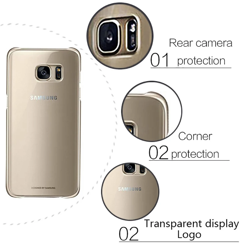 100% Оригинальный чехол для Samsung S7 S6 Edge прозрачный защитный Ультратонкий samsung s7